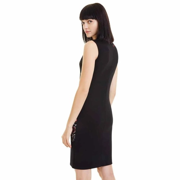 DESIGUAL Women's Denis Short Floral Dress - Black, Large - Picture 4 of 5